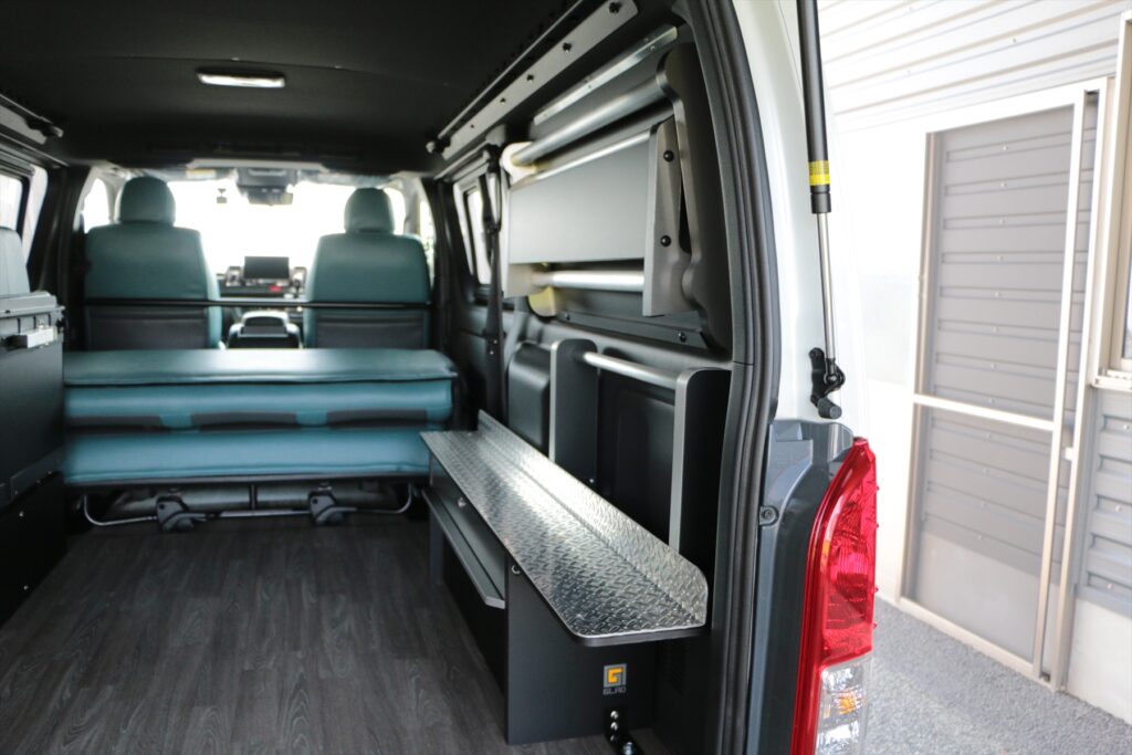 ハイエーストランポバイクや自転車積載におすすめ収納アイテム